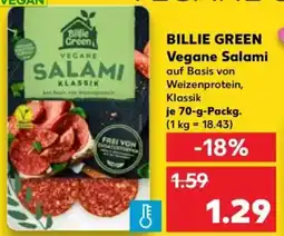 Kaufland BILLIE GREEN Vegane Salami Angebot