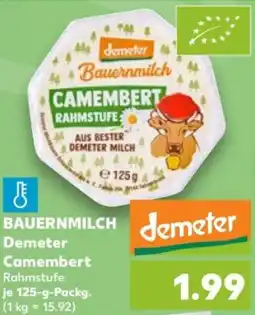 Kaufland Bauernmilch demeter camembert Angebot