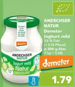 Kaufland Andechser natur demeter joghurt mild Angebot