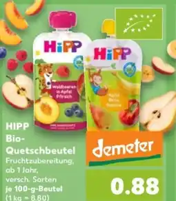 Kaufland HIPP Bio Quetschbeutel Angebot