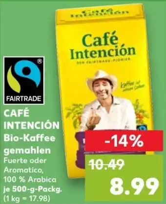 CAFÉ INTENCIÓN Bio-Kaffee gemahlen