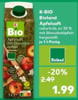 Kaufland K-BIO Bioland Apfelsaft Angebot