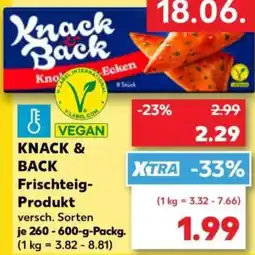Kaufland KNACK & BACK Frischteig Produkt Angebot