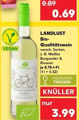 Kaufland LANDLUST Bio Qualitätswein Angebot