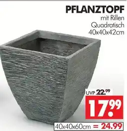 Wreesmann Pflanztopf 40x40x42cm Angebot