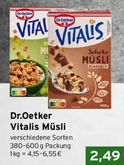 CAP Markt Dr.Oetker Vitalis Müsli Angebot