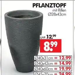 Wreesmann Pflanztopf mit rillen Angebot
