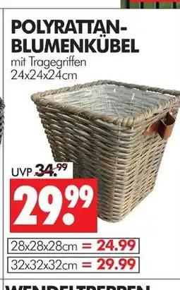 Wreesmann Polyrattan-blumenkübel 24x24x24cm Angebot