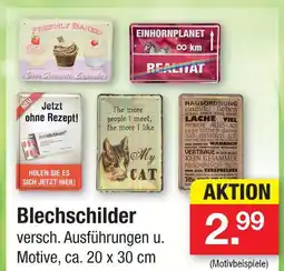 Zimmermann Blechschilder Angebot