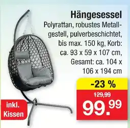 Zimmermann Hängesessel Angebot