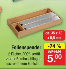 Zimmermann Folienspender Angebot