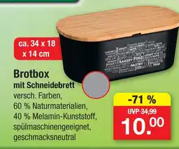 Zimmermann Brotbox mit schneidebrett Angebot