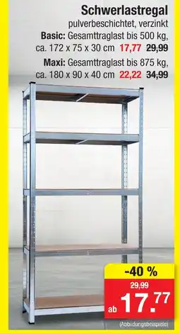 Zimmermann Schwerlastregal basic Angebot