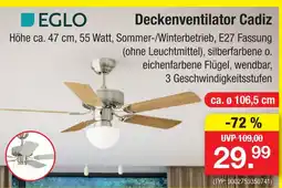 Zimmermann Eglo deckenventilator cadiz Angebot