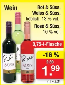 Zimmermann Rot & süss, weiss & süss Angebot