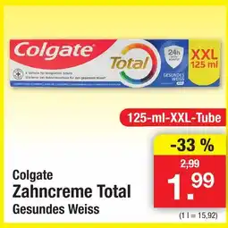 Zimmermann Colgate zahncreme total gesundes weiss Angebot