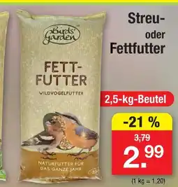Zimmermann Birds' garden streu- oder fettfutter Angebot