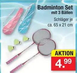 Zimmermann Zhi bo badminton set mit 3 bällen Angebot
