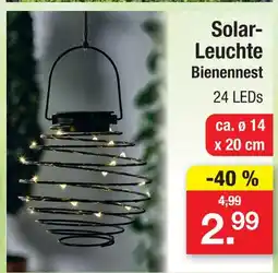 Zimmermann Solar-leuchte bienennest Angebot