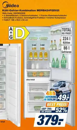 Expert Midea kühl-gefrier-kombination mdrb424fgd02i Angebot