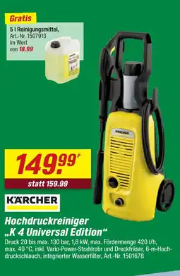toom Baumarkt Kärcher hochdruckreiniger k 4 universal edition Angebot