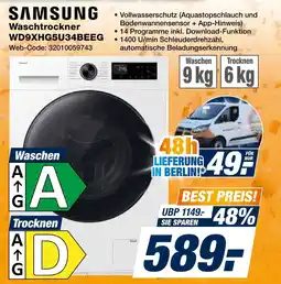 Expert Samsung waschtrockner wd9xhg5u34beeg Angebot
