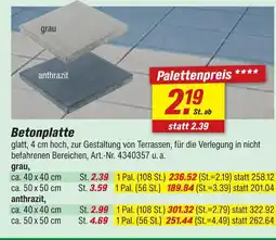 toom Baumarkt Betonplatte Angebot