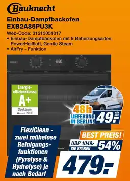 Expert Bauknecht einbau-dampfbackofen exb2a85pu3k Angebot