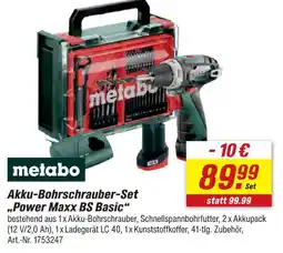toom Baumarkt Metabo akku-bohrschrauber-set power maxx bs basic Angebot