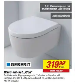 toom Baumarkt Geberit wand-wc-set 'icon' Angebot