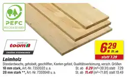 toom Baumarkt Toom leimholz 18 mm stark Angebot