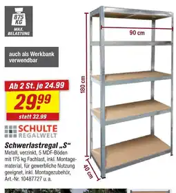 toom Baumarkt Schulte regalwelt schwerlastregal s Angebot