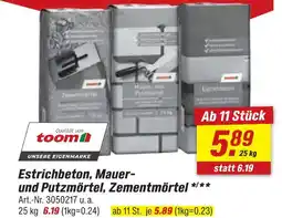 toom Baumarkt Toom estrichbeton, mauer- und putzmörtel, zementmörtel Angebot