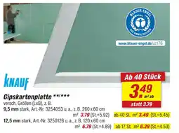 toom Baumarkt Knauf gipskartonplatte 9,5 mm stark Angebot