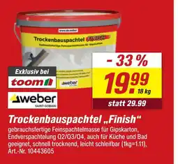 toom Baumarkt Weber trockenbauspachtel 'finish' Angebot