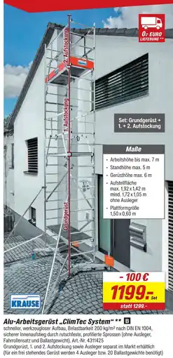 toom Baumarkt Krause alu-arbeitsgerüst „climtec system“ Angebot