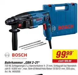 toom Baumarkt Bosch bohrhammer gbh 2-21 Angebot