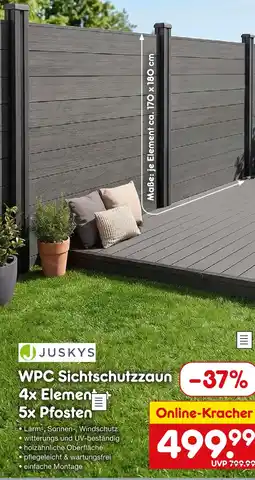 Netto Marken-Discount Juskys wpc sichtschutzzaun Angebot