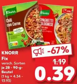 Kaufland KNORR Fix Beutel Angebot