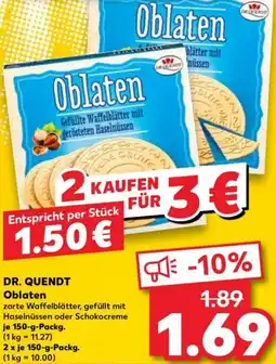 Kaufland DR. QUENDT Oblaten Angebot