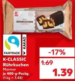 Kaufland K-CLASSIC Rührkuchen Angebot