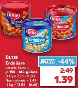 Kaufland ÜLTJE Erdnüsse Angebot