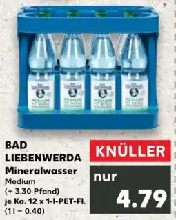 Kaufland BAD LIEBENWERDA Mineralwasser (+ 3.30 Pfand) je Ka. Angebot