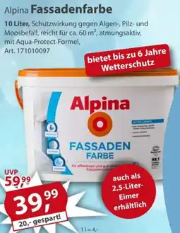 Sonderpreis Baumarkt Alpina Fassadenfarbe Angebot