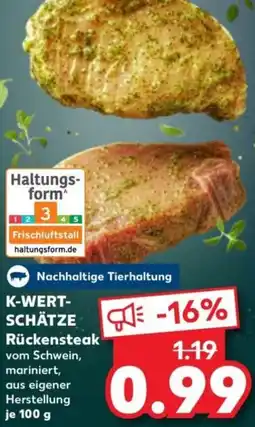 Kaufland K-WERTSCHÄTZE Rückensteak Angebot