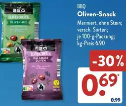 Aldi Süd BBQ Oliven-Snack Angebot