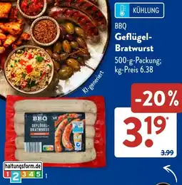 Aldi Süd BBQ Geflügel Bratwurst Angebot