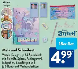 Aldi Süd Mal- und Schreibset Angebot