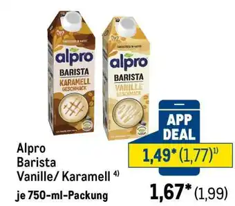 METRO Alpro Barista Vanille/ Karamell Angebot