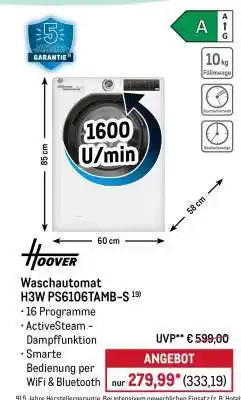 METRO Hoover H3W PS6106TAMB-S Angebot